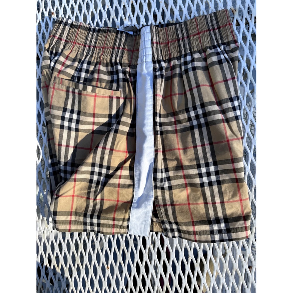 Burberry Audrey Shorts Nova Check Side Stripe Cotton US-6 S M - Picture 4 of 8